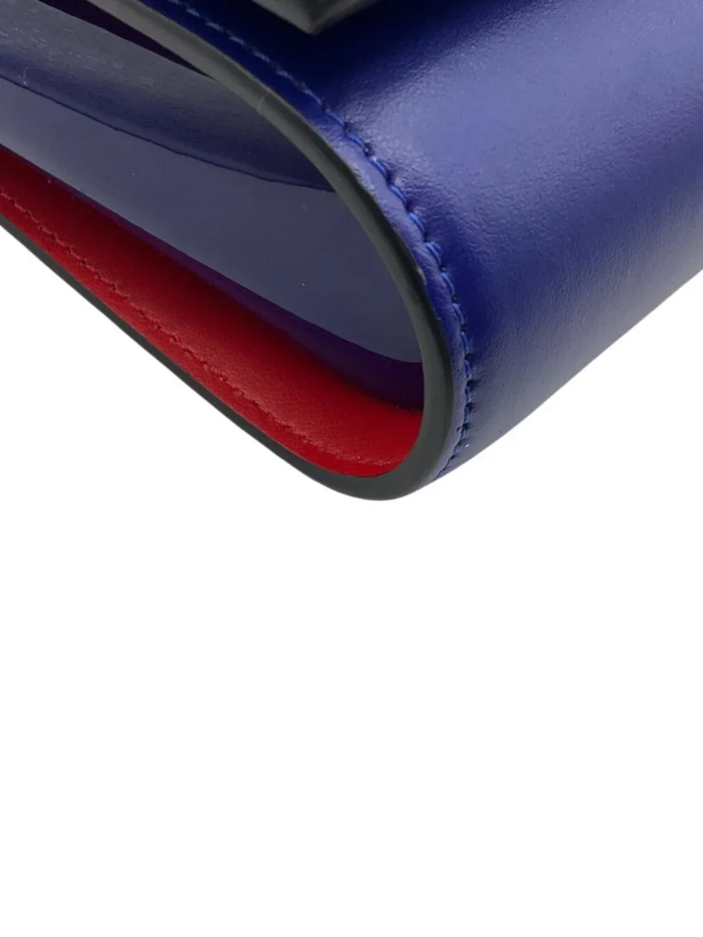 Christian Louboutin Galactiqueen Blue Suede / Leather Paloma Clutch Bag
